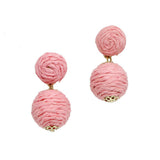 Raffia Ball Dangle Earring - view 3