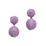 Raffia Ball Dangle Earring - view 4