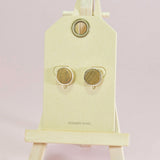 Natural Stone Round Stud Earring - view 2