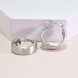 96519, SIMPLE THICK ROUND HOOP EARRING