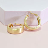 96519, SIMPLE THICK ROUND HOOP EARRING