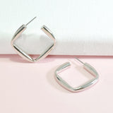 96521, SQUARE HOOP EARRING