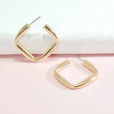 96521, SQUARE HOOP EARRING