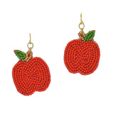 96530, APPLE SEED BEADED EARRING, TEACHER
