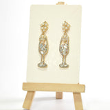 Champagne Wine Bottle Pearl Rhinestone Earring