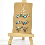 "howdy" Western Theme Enamel Stud Earring SET