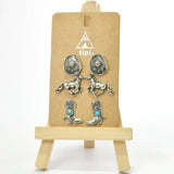 Western Boots & Horse Stud Earring SET