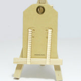 Textured BAR Metal Earring - view 2