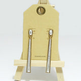 TWO Tone Metal Dangle Earring