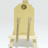 TWO Tone Metal Dangle Earring - view 2
