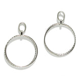 Textured Round Circle Earring