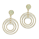 Natural Stone Accent Multi Round Ring Earring - view 3