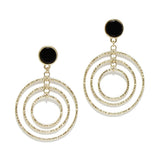 Natural Stone Accent Multi Round Ring Earring - view 2