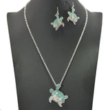 Glitter SEA Turtle Pendant Necklace
