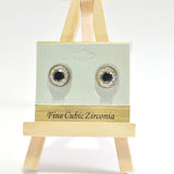 96665, DESIGNER INSPIRED ROUND STUD EARRING