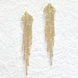 96671, PAVE CRYSTAL RHINESTONE DROP EARRING