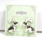 3D Enamel Pitbull DOG Earring