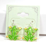 3D Enamel Frog Earring
