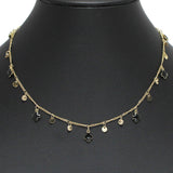 96688, MULTI DAINTY ENAMEL CLOVER CHARM NECKLACE