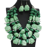 96695, CHUNKY RESIN ACRYLIC STONE STATEMENT NECKLACE