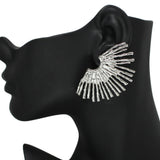 BIG Size Textured Spike Metal Earring