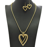 96753, DOUBLE HEART PENDANT NECKLACE