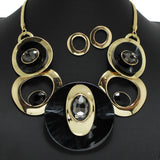 96755, ROUND CELLULOID ACETATE WITH RHINESTONE NECKLACE