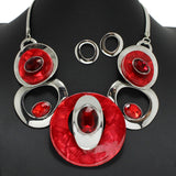 96755, ROUND CELLULOID ACETATE WITH RHINESTONE NECKLACE