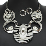 96755, ROUND CELLULOID ACETATE WITH RHINESTONE NECKLACE