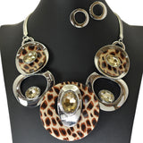96755, ROUND CELLULOID ACETATE WITH RHINESTONE NECKLACE