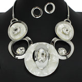 96755, ROUND CELLULOID ACETATE WITH RHINESTONE NECKLACE