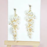 102866 PEARL CLUSTER DROP DANGLE EARRING