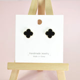 96797, 14K GOLD DIPPED, CLOVER STUD EARRING