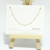 96816, 14K GOLD DIPPED, DAINTY PEARL ACCENT NECKLACE
