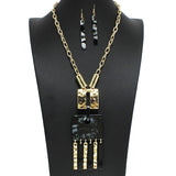 96836, GEOMETRIC CELLULOID ACETATE NECKLACE