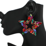 BIG Star Rhinestone Earring - view 4
