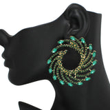BIG Swirl Marquise Rhinestone Accent Earring