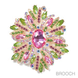 96851, OVAL RHINESTONE ACCENT PIN BROOCH