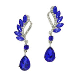 96853, TEARDROP RHINESTONE ACCENT DANGLE EARRING