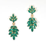96856, MARQUISE RHINESTONE ACCENT EVENING DANGLE EARRING