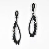 96861, MARQUISE RHINESTONE ACCENT EVENING DANGLE EARRING