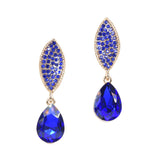 96864, TEARDROP RHINESTONE ACCENT DANGLE EARRING
