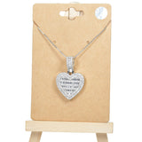 96903, HEART BAGUETTE CUBIC ZIRCONIA PENDANT NECKLACE