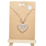 96903, HEART BAGUETTE CUBIC ZIRCONIA PENDANT NECKLACE