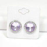 96909, CRYSTAL SWAROVSKI ROUND STUD EARRING