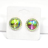 96909, CRYSTAL SWAROVSKI ROUND STUD EARRING