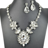 96914, MULTI RHINESTONE SHAPE EVENING NECKLACE