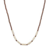 Rectangle Turquoise Stone with Navajo Beaded Necklace - view 2