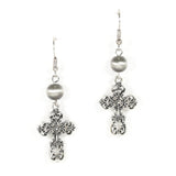 Filigree Western Cross Dangle Earring