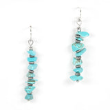Natural Turquoise Stone CUT Dangle Earring